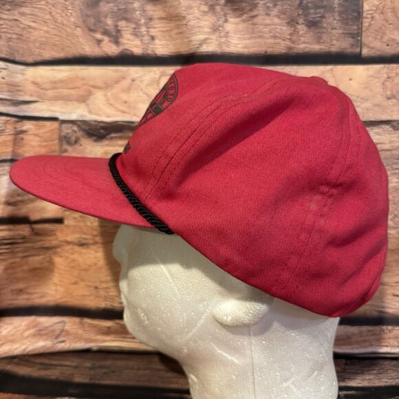Vtg EXCEL Plainview Texas Red Rope Hat Cap Adjustable Snapback Committed Quality - Picture 4 of 8